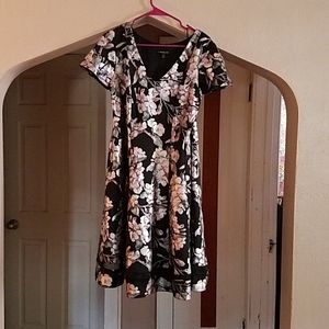 Lane Bryant black, pink, and green dress